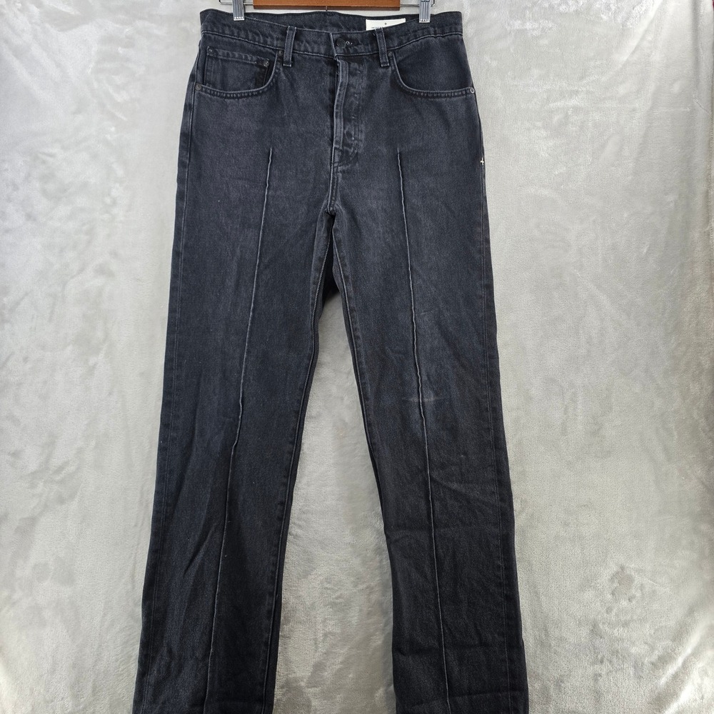 Imogene and Willie Wyatt Jeans Women 29 Black High Rise Seamed Straight Denim